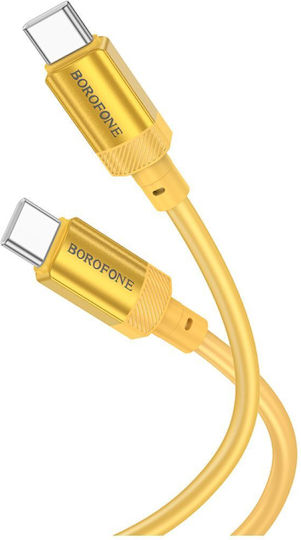 Borofone USB 2.0 Cable USB-C Male - USB-C 60W PD Black 1m
