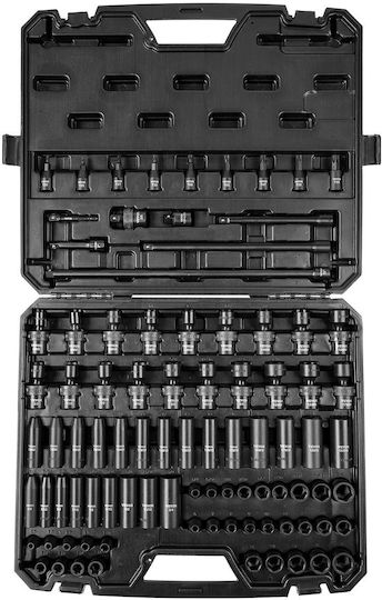 Vevor Polycăpăcei Pneumatic - Pneumatic cu Patrat de Prindere 3/8", 1/4", 1/2", 3/4" Set 90buc