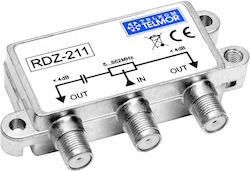 Rdz-211 Двоен външен RF сплитер 5-862 MHz 4.0 dB F ниво външен Telkom Telmor Rdz-211 Двоен външен RF сплитер 5-862 MHz 4.0 dB F ниво външен Telkom Telmor