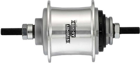 Sturmey-Archer S-RF3 3-Gang Nabenschaltung 36 Löcher Freilauf Silber