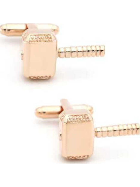 Men's Cufflinks Original Men's Fashion Steel Rose Gold Thor's Hammers