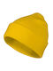 Beanie Unisex Σκούφος Πλεκτός σε Κίτρινο χρώμα