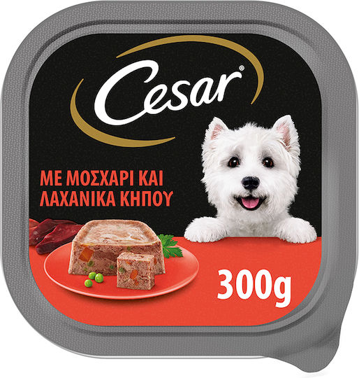 Cesar Υγρή Τροφή Σκύλων σε Κονσέρβα με Μοσχάρι, Λαχανικά, Κοτόπουλο και Κρέας 300gr
