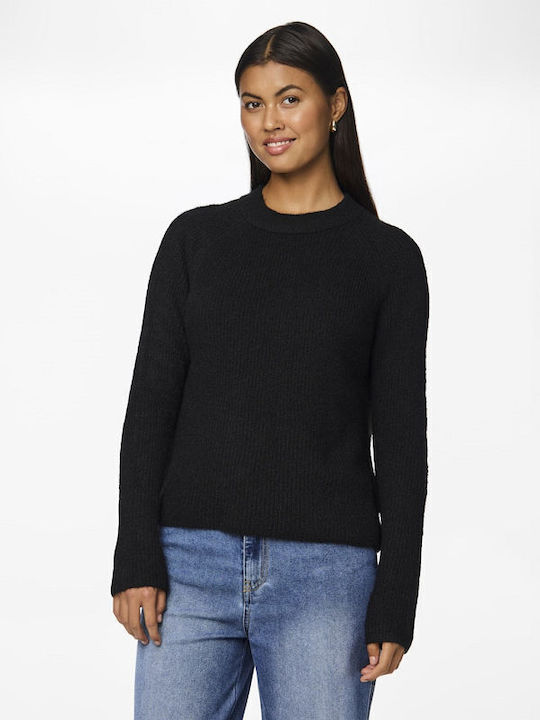 Pieces Women's Long Sleeve Sweater Black