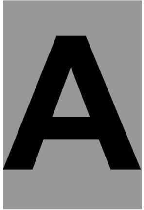Ерго алуминиева табела буква "a" 40x60мм