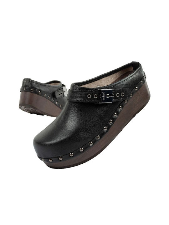 Scholl Damen Leder Clogs