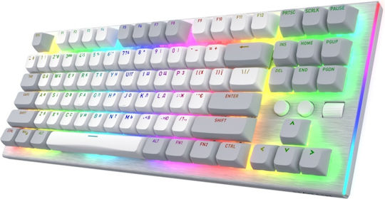 HATOR Gravity Gaming Mechanische Tastatur Tenkeyless mit RGB-Beleuchtung (Englisch US) Weiß