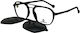 Eyecroxx 571 C1 Clip-On Herren Square Korrektionsbrille Schwarz