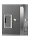 Sparke Bathroom Mirror Led Touch made of Metal 50x80cm Black