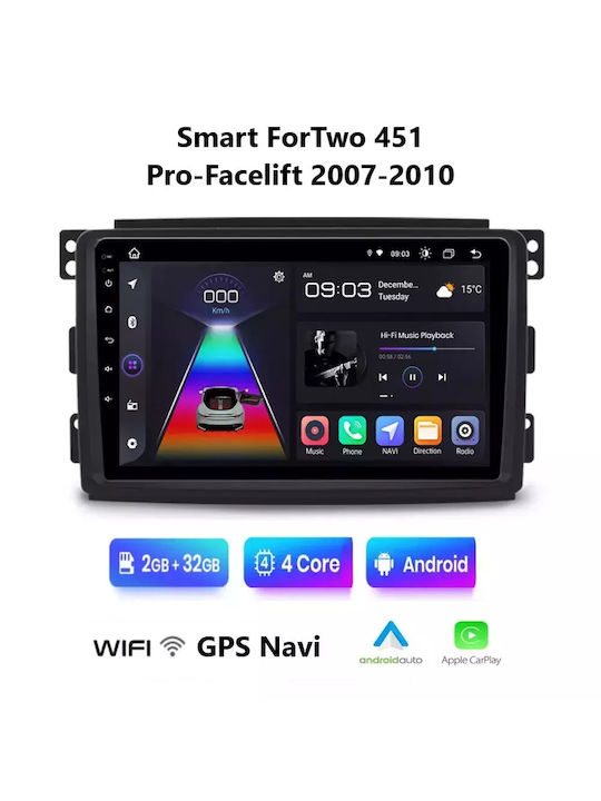 Автомобилна Аудио Система (Блутут/USB/WiFi/GPS/Apple-Carplay/Android-Auto) с Тъчскрийн 9"