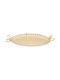 Metal Platter 50x26x5 cm Gold Hammered Keskor 43077-1