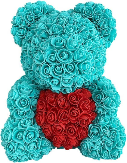 Mohicans Teddy Künstliche Rosen Liebesbär Minzherz Rot 40cm Valentinstag 98194-5 Minze