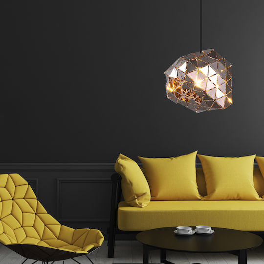 Agora Lighting Verstellbar Hängelampe Comet Raster mit Fassung E27 30x30x176cm.