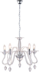 Agora Lighting Πολυέλαιος Ø56cm με Κεράκια Murano