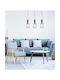 Agora Lighting Ρυθμιζόμενο Κρεμαστό Φωτιστικό Μαύρο Ράγα με Ντουί E27 58x58x100εκ.
