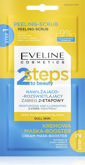 Eveline 2steps To Beauty Μάσκα Προσώπου 2 τμχ x 8ml