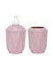 Viosarp Set Accesorii Pentru Baie Din Plastic Roz