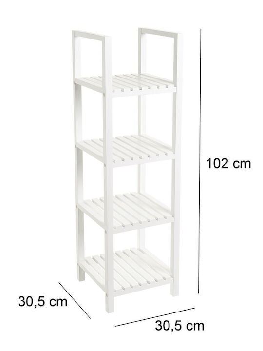 Shelves Bathtub Shelf 31x31x102cm White