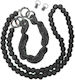 Universal Λουράκι Λαιμού Smartphone Neck Strap Multi-purpose Braided Chain Black