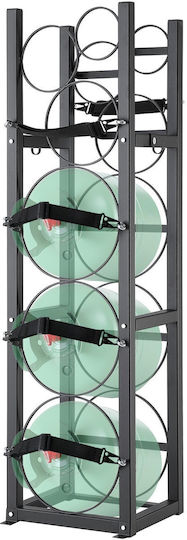 Vevor Refrigerant Tank Rack 3 X 30 Pounds Other 3 Small Cylinder Tank Rack 12.79x12.99x47.12 Inches Refrigerant Cylinder Shelf Freon Cases Gas Oxygen Nitrogen