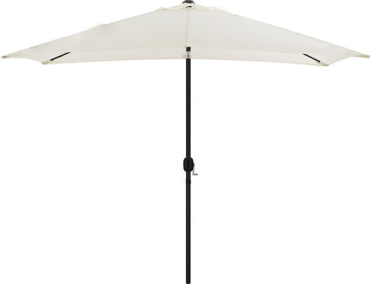 Umbrelă Pătrată Din Aluminiu Cambell Bej / Gri 1.8x2.7xÎnălțime2.53m
