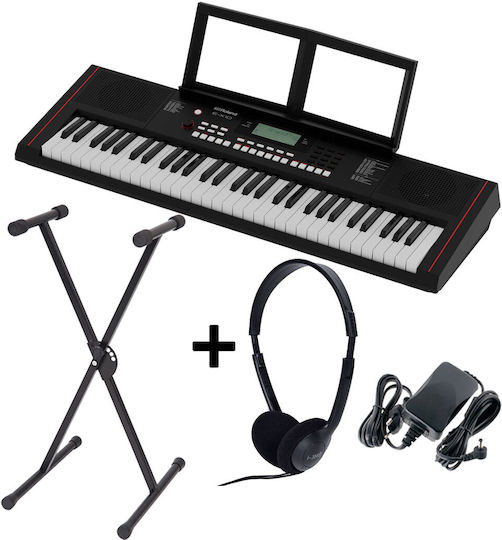 Roland Keybaord EX10 cu 61 Taste cu Suport, Căști și Pupitru Negru
