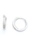 PS Silver Earrings Hoops made of Silver with Stones