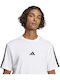 Essentials 3-stripes Αθλητικό T-shirt Λευκό