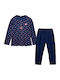 Ustyle Winter Damen Pyjama-Set Blue