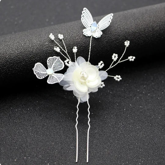 Handmade Bridal Hairpin Flowers Butterflies Talulla