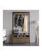 Devin Έπιπλο Εισόδου με Παπουτσοθήκη Walnut-black 94x35.3x180εκ.
