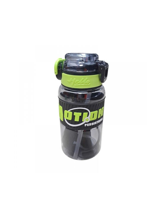 Water Bottle Plastic 600ml Black