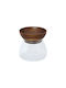 Cryspo Trio Vase General Use with Lid Glass Transparent 11.6x11.6cm