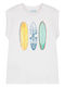 Kids' Shirt Sleeveless White Surf Boards