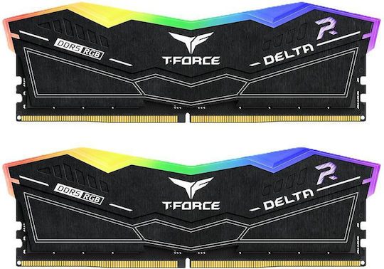 TeamGroup Delta RGB DDR5 32GB RAM με 2x16GB Modules και Ταχύτητα 6400 για Desktop
