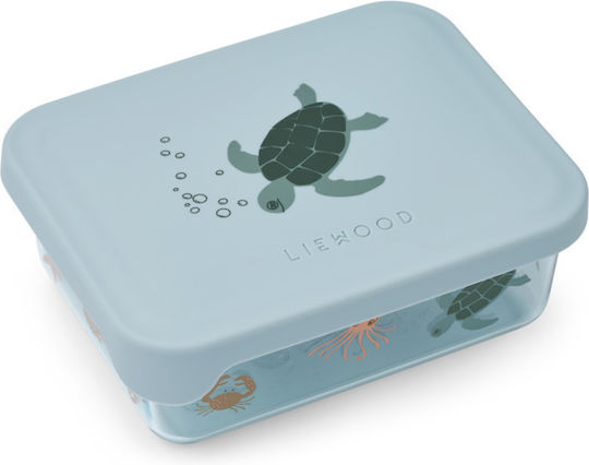 Liewood Ako Sea Creature Пластмасова Детска Кутия За Храна 0.3 Литра Оранжева 13 х 10 х 4.5 см