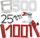 Клинчета за нивелиране на плочки 1.5 мм комплект 100 броя X5 100 клина 25 ъгъла + клещи