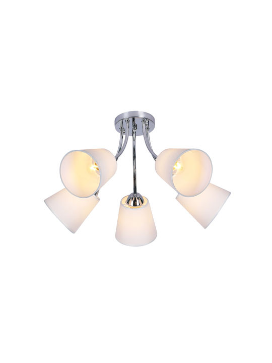 Agora Lighting Plafonieră de Tavan Argintiu cu Soclu E27