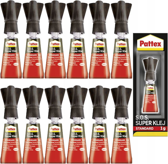 Pattex S.o.s Super Glue Standard 1g 12 Bucăți