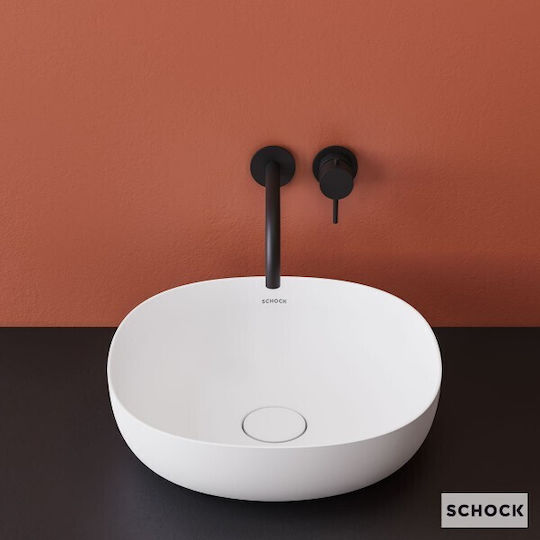 Schock Επικαθήμενος Νιπτήρας Πορσελάνης 39x39cm Λευκός Schock Επικαθήμενος Νιπτήρας Πορσελάνης 39x39cm Λευκός