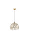 Agora Lighting Hängelampe Gold mit Kristallen