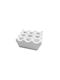 Windproof Melamine Square White Ashtray 10x10cm Set of 6 Pieces