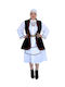 Epirus Traditional Costume for Women with Porphyra with Scarf with 3 Rows Necklace with 45 Coins