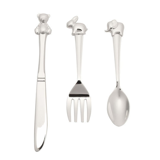 Bambino by Juliana Set Baby Besteck aus Metall Silber 3Stück