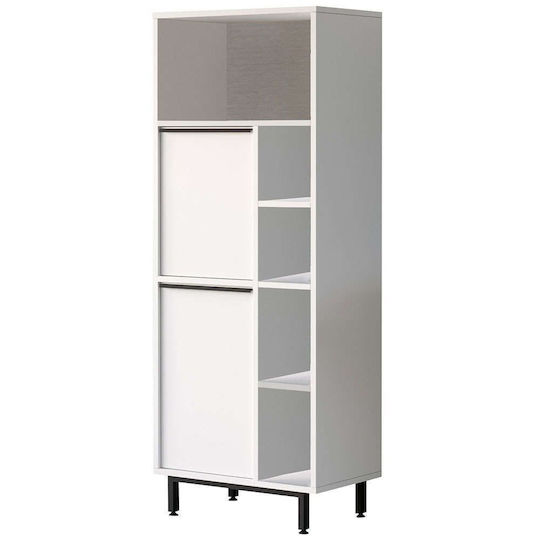 Hanah Home Баня Кабинет Ширина60xДължина35.5xВисочина161.6см Бял