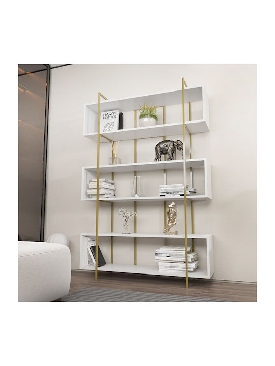 Етажерка Bruti White-gold 120x29.6x180см.