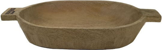 Nakaro Wood Πιατέλα Σερβιρίσματος Οβάλ Ξύλινη Καφέ 45x25εκ.