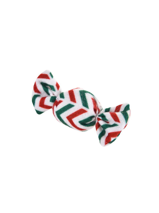 Plush Candy Cat Toy Red and Green Stripes 4x9cm