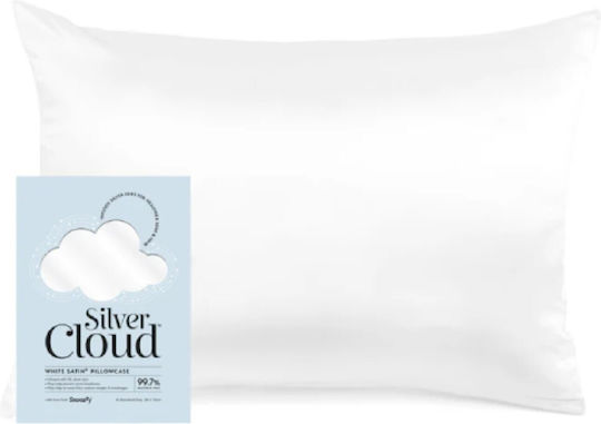 Silver Cloud Satin Pillowcase Εμποτισμένη Ιόντα Αργύρου White Silver Cloud Satin Pillowcase Εμποτισμένη Ιόντα Αργύρου White