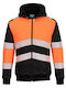 Portwest Pro Work Jacket Reflective with Fleece Lining and Hood Orange